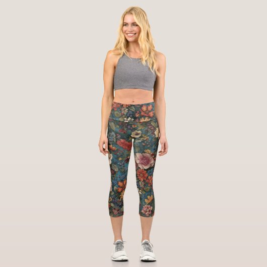 Leggings Capri Fleur haut de gamme (Recto)