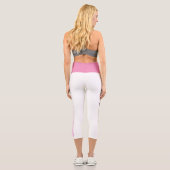 Leggings Capri Fleur imprimé à taille élevée fille capri (Verso)