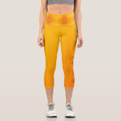 Leggings Capri Fleur orange (Recto)