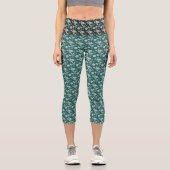 Leggings Capri Fleur Sauvage Élégante Chic (Recto)