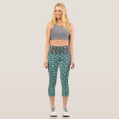 Leggings Capri Fleur Sauvage Élégante Chic (Recto)