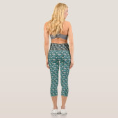 Leggings Capri Fleur Sauvage Élégante Chic (Verso)