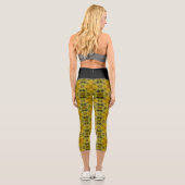Leggings Capri Fleur soleil éclate dorée (Verso)