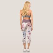 Leggings Capri Fleuris Taille Haute (Verso)