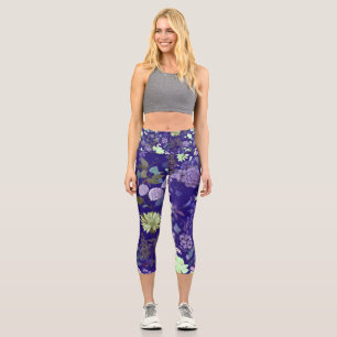 Leggings Capri Fleurs à l'atmosphère élégante et fascinante