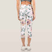 Leggings Capri Fleurs Aquarelles Chic Blush (Verso)