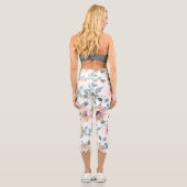 Leggings Capri Fleurs Aquarelles Chic Blush (Verso)
