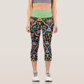 Leggings Capri Fleurs Art Et Vert (Recto)