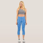 Leggings Capri Fleurs Artdeco dans le style rétro (Recto)