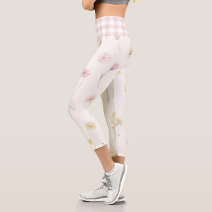 Leggings Capri Fleurs blanches