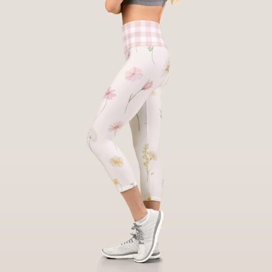 Leggings Capri Fleurs blanches (Gauche)