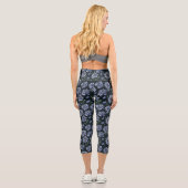 Leggings Capri Fleurs bleues (Verso)