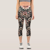 Leggings Capri Fleurs Boho du soir (Recto)