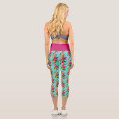 Leggings Capri Fleurs chinoises de cerisiers de Lotus (Verso)