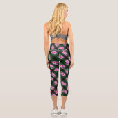 Leggings Capri Fleurs Cosmos rose Motif Abstrait (Verso)