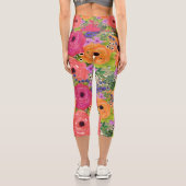 Leggings Capri Fleurs d'aquarelle (Verso)