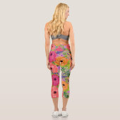 Leggings Capri Fleurs d'aquarelle (Verso)
