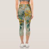 Leggings Capri Fleurs d'artichauts de Jérusalem par Claude Monet (Verso)