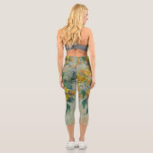 Leggings Capri Fleurs d'artichauts de Jérusalem par Claude Monet (Verso)