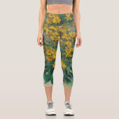 Leggings Capri Fleurs d'artichauts de Jérusalem par Claude Monet (Recto)