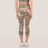 Leggings Capri Fleurs de cerisier beige vintage (Verso)