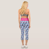 Leggings Capri Fleurs de dauphin Lotus Fleurs de cerisiers (Verso)