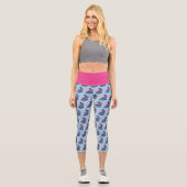 Leggings Capri Fleurs de dauphin Lotus Fleurs de cerisiers (Recto)