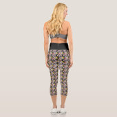Leggings Capri Fleurs de hérisson mignonnes (Verso)