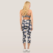 Leggings Capri Fleurs de marguerite blanche classique Botanique (Verso)
