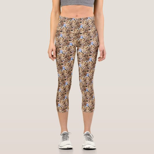 Leggings Capri Fleurs de printemps Art Motif nature (Recto)