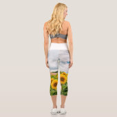 Leggings Capri Fleurs de soleil (Verso)