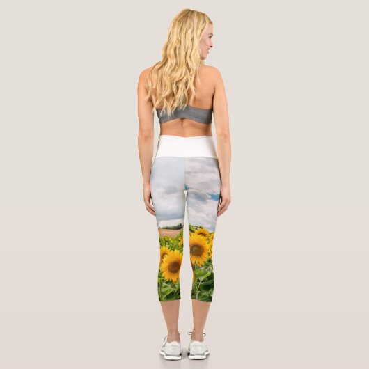 Leggings Capri Fleurs de soleil (Verso)