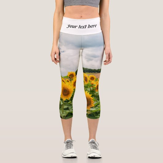 Leggings Capri Fleurs de soleil (Recto)