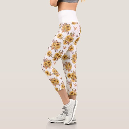 Leggings Capri Fleurs de soleil (Gauche)
