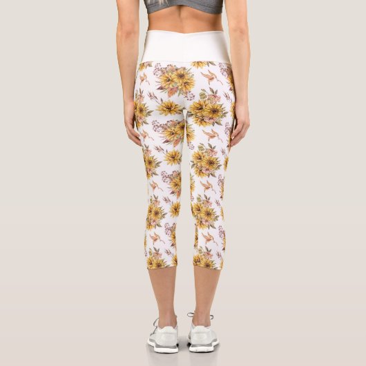 Leggings Capri Fleurs de soleil (Verso)