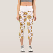 Leggings Capri Fleurs de soleil (Recto)