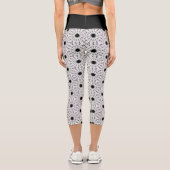 Leggings Capri Fleurs dentelles noires et blanches (Verso)