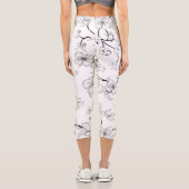 Leggings Capri Fleurs déplaisantes Motif 7 (Verso)