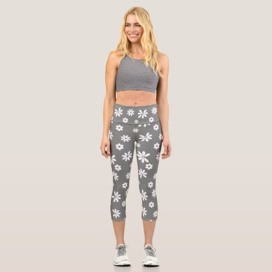 Leggings Capri Fleurs et pétales 2 (Recto)