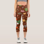 Leggings Capri Fleurs jaunes et roses blanches 12 (Recto)