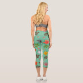 Leggings Capri Fleurs jaunes et roses blanches 14 (Verso)