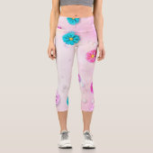 Leggings Capri Fleurs Motif 7 (Recto)