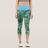 Leggings Capri Fleurs Petit Bleu Brunnera Floral (Recto)