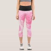 Leggings Capri Fleurs roses Et Noir (Recto)