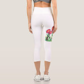 Leggings Capri Fleurs rouges (Verso)