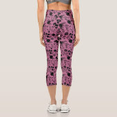 Leggings Capri Fleurs sur net 01.wx4 Pink BG (Verso)