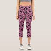 Leggings Capri Fleurs sur net 01.wx4 Pink BG (Recto)