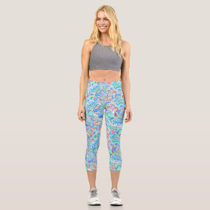 Leggings Capri Fleurs tourbillonnantes vintages jolies ballotin