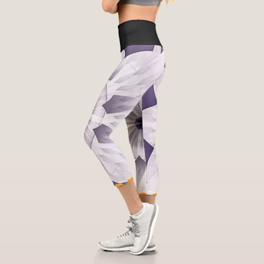Leggings Capri Fleurs | Zazzle_Growshop. (Gauche)