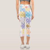 Leggings Capri Fleurs | Zazzle_Growshop. (Verso)